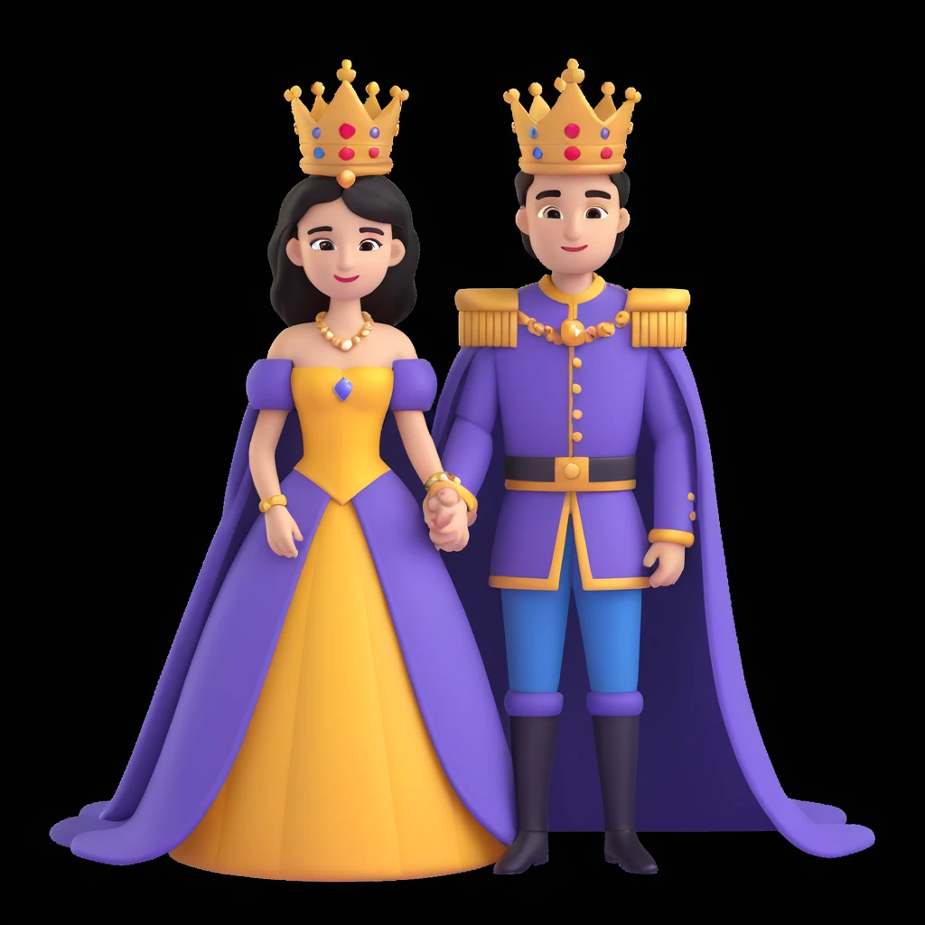 young king and queen posing emoji