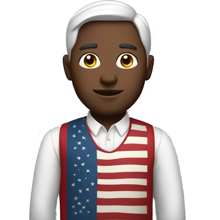 white skin man in Americans dress emoji