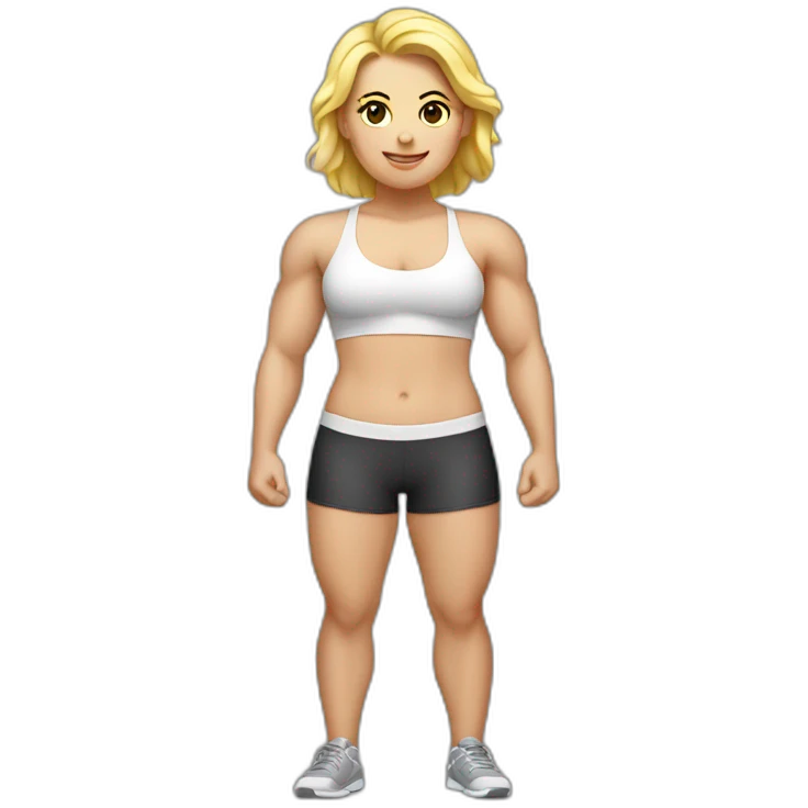 body builder White girl shape emoji