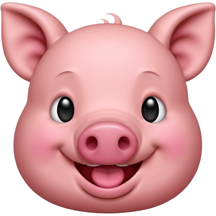 crée moi un emoji avec un cochon qui pleure de rire, tout rose  emoji
