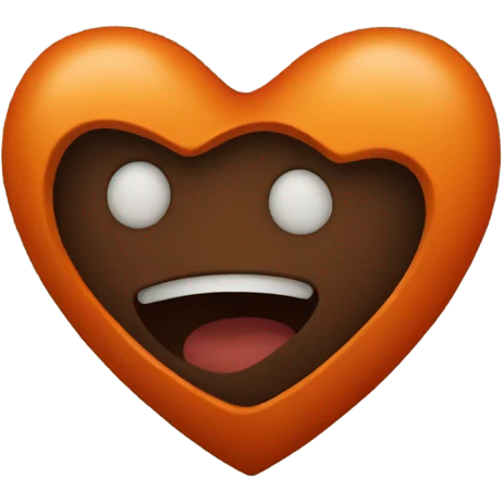 dark orange heart  emoji