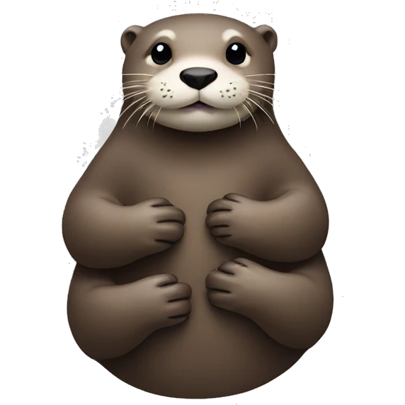 An otter held with two hands emoji