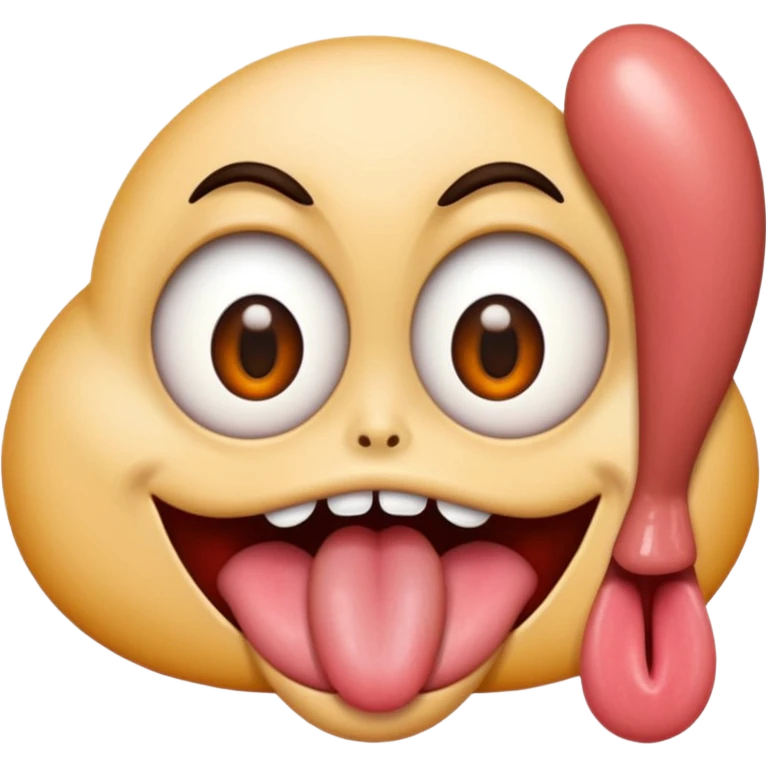 Crazy eyes with tongue sticking out emoji