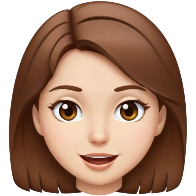 Brown hair girl sending a wink emoji