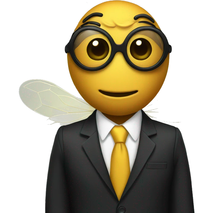 bee in a classic suit emoji