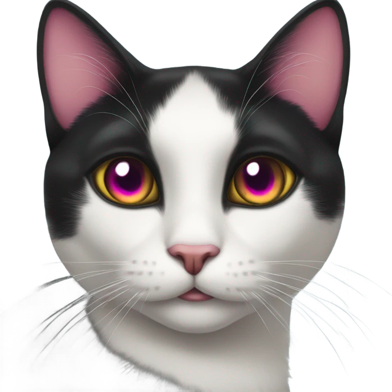 Black cat with hearts in eyes emoji