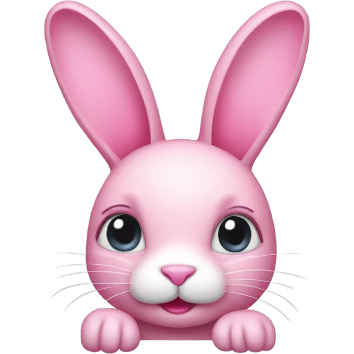 pink bunny with one ear down emoji