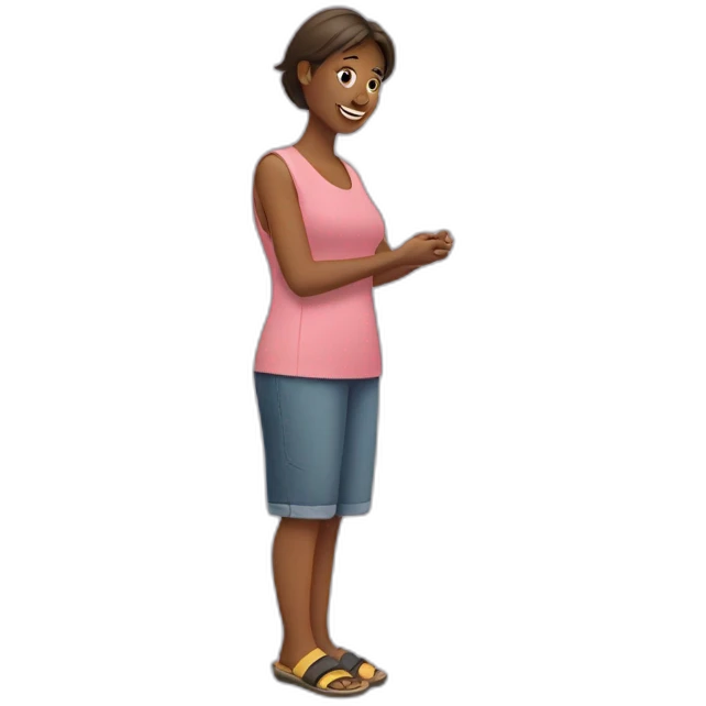 mom with sandles emoji