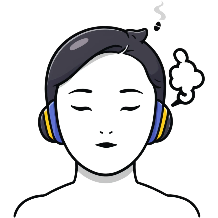 a woman with steam coming out of her ears emoji