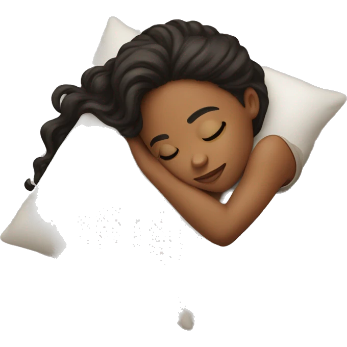 Girl laying down on pillow  emoji