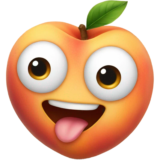 Peach with heart eyes emoji