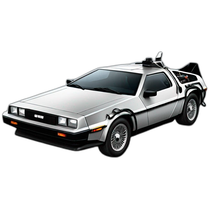 Delorean car emoji