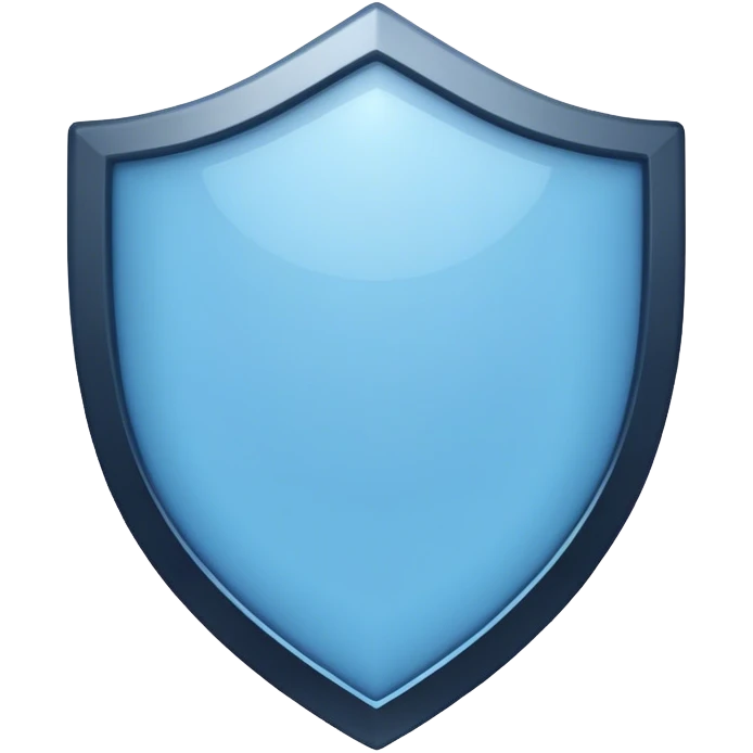 make shield emoji using two color light blue and dark blue emoji