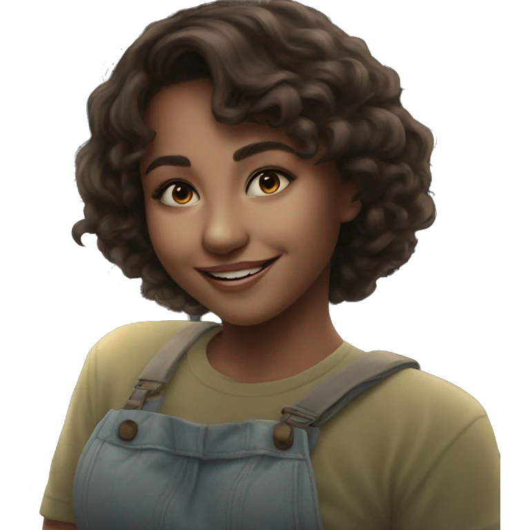 happy girl smiling at camera emoji