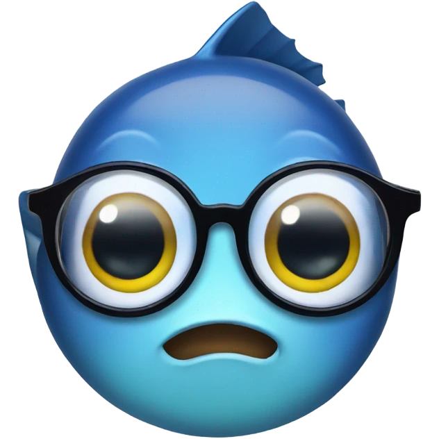 Fish in glasses emoji