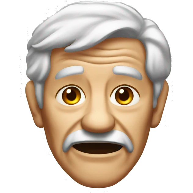 Wrinkled old man emoji
