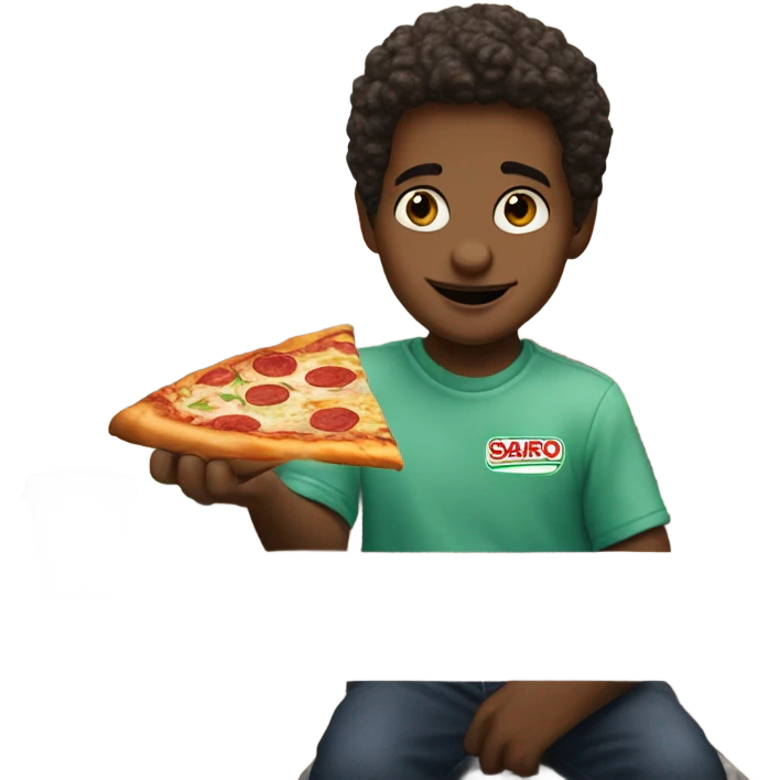 Little Donovan at Sbarro food court  emoji