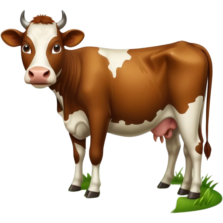 cow eating grass emoji