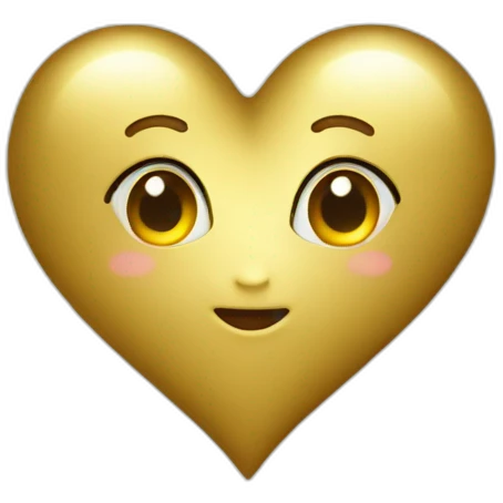 Golden heart emoji