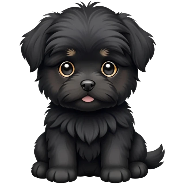 Crea un perrito maltes negro  emoji