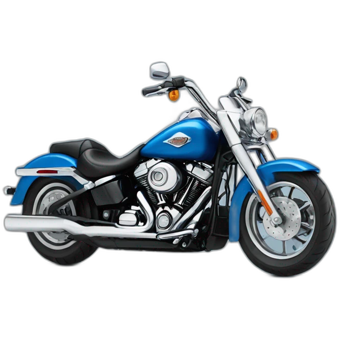 motorcycle blue harley davidson emoji