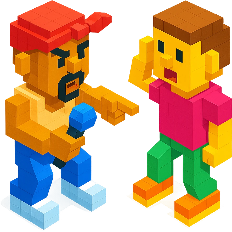 Lego version of 2Pac in a rap battle scene emoji