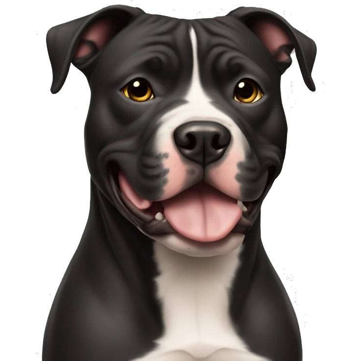 perro pitbull  todo negro  emoji