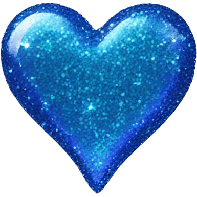 Blue sparkly heart emoji