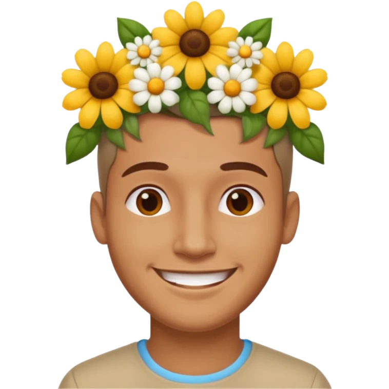 Man flowers head emoji