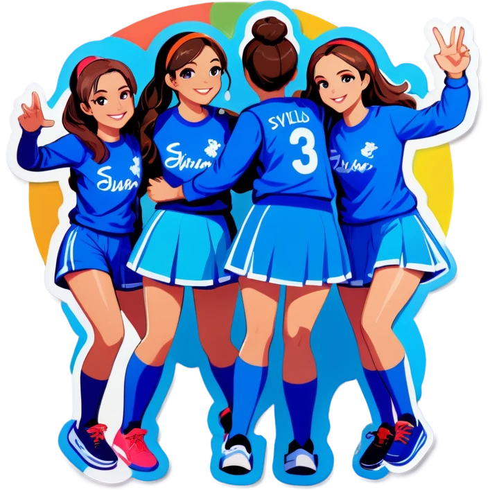 multiple girls enjoying together emoji