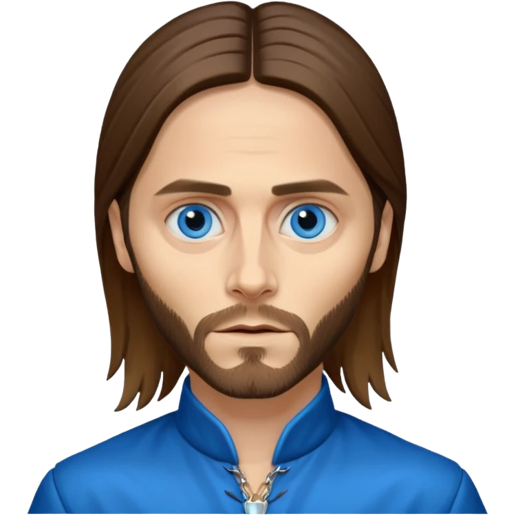 Jared Leto with blue eyes emoji