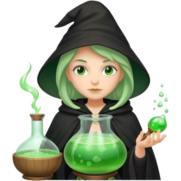 green witch cooking potion emoji