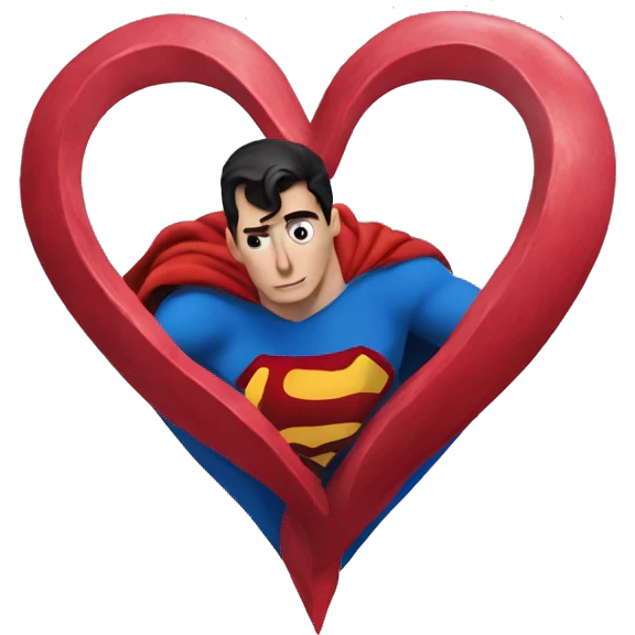 Superman heart emoji