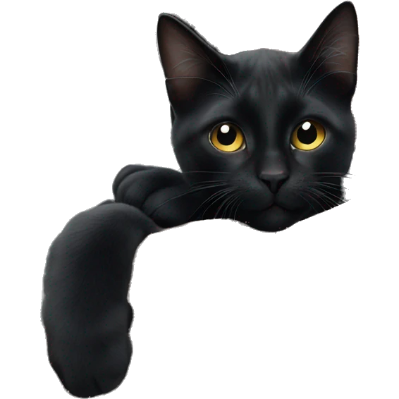 black cat hanging on beautiful woman's arms emoji