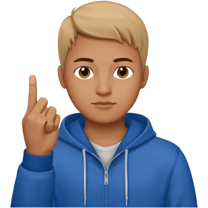 🩵 with middle finger emoji