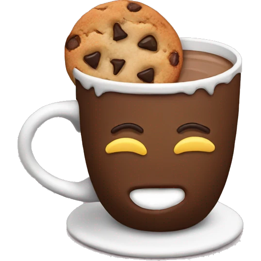 cookies with hot chocolate emoji