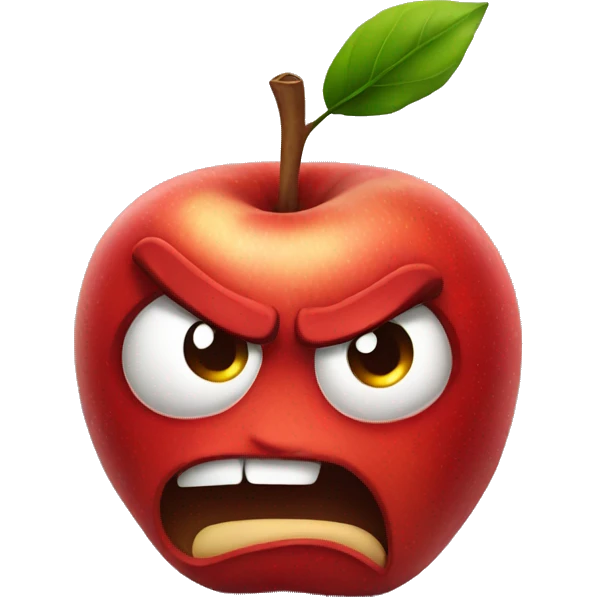 Angry red apple emoji