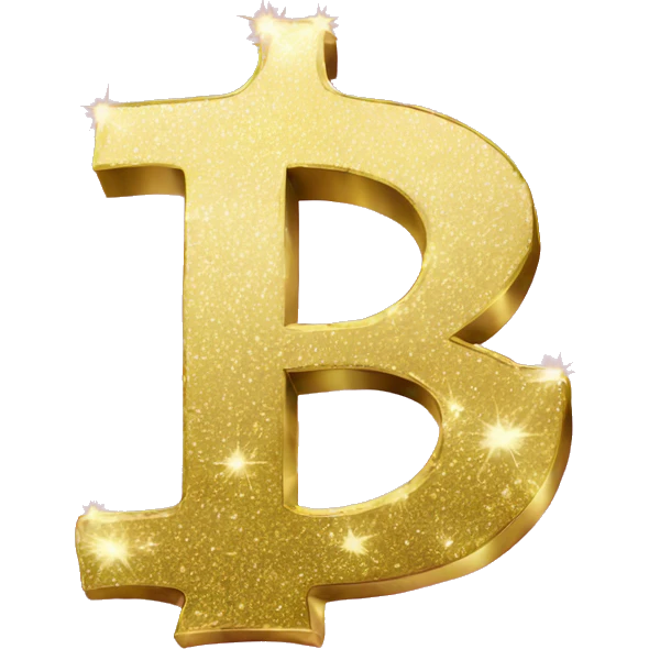 a pink chrome dollar sign with gold sparkles emoji
