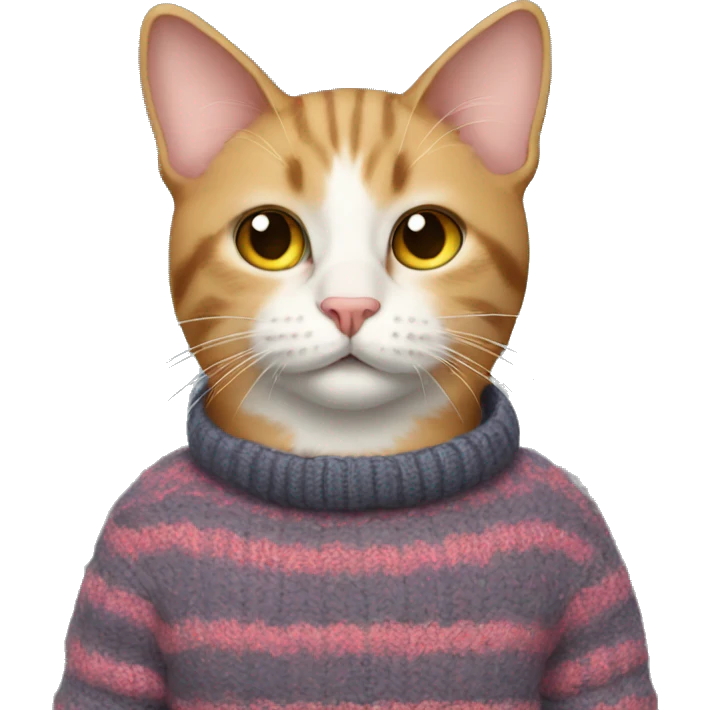 cat with a sweater emoji