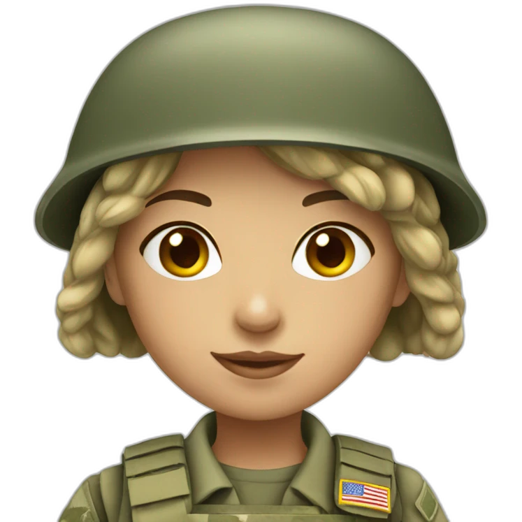 army girl white emoji
