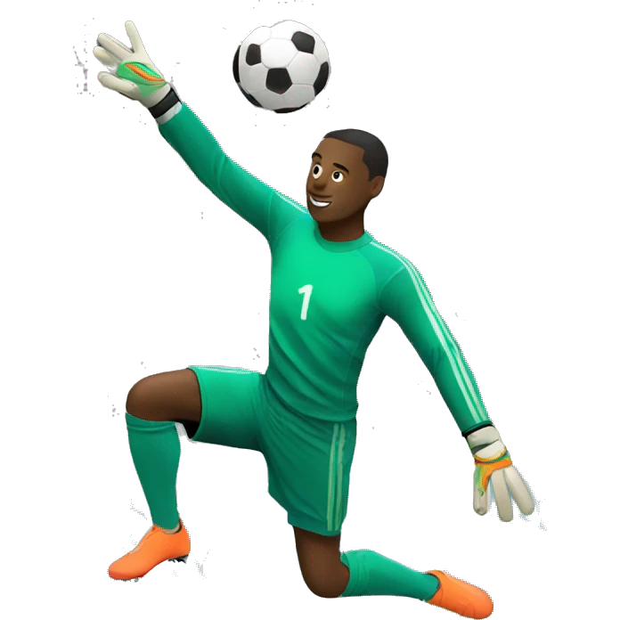 Soccer keeper making a save emoji