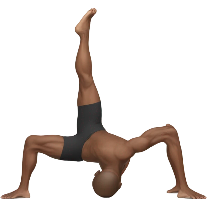 Back bend yoga white male  emoji
