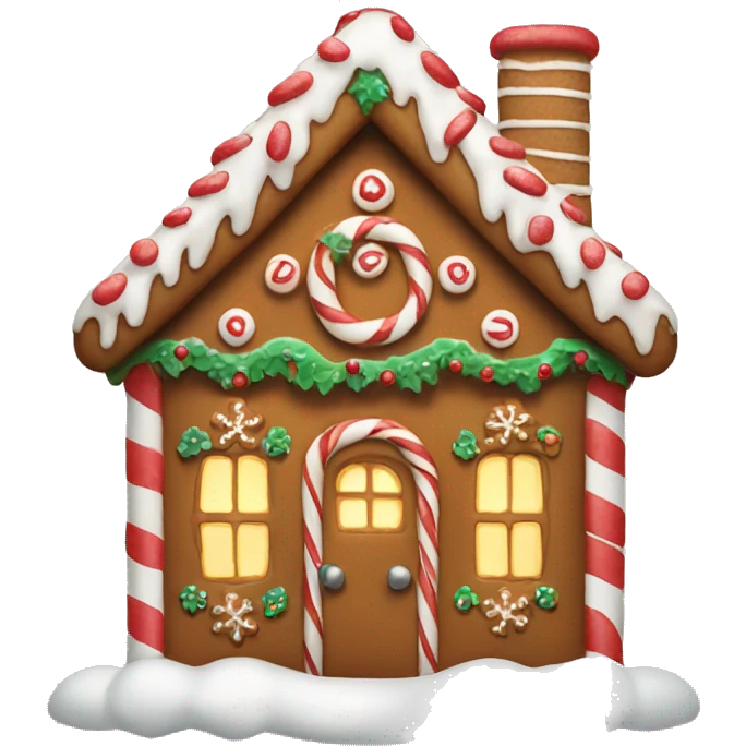 Cute gingerbread christmas house  emoji