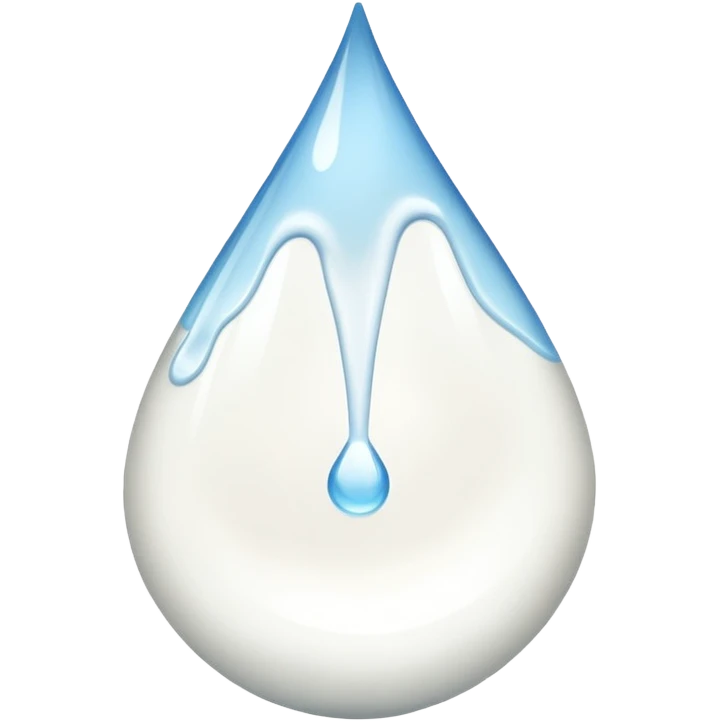 Sweat emoji but white (it’s milk) emoji