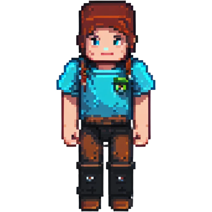 blocky Minecraft character emoji