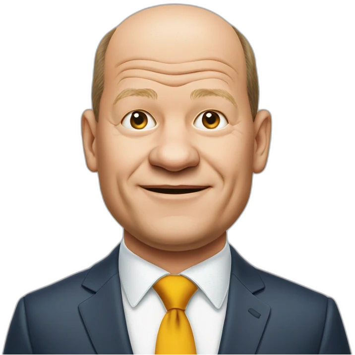 Olaf Scholz als teletabi verkleidet emoji