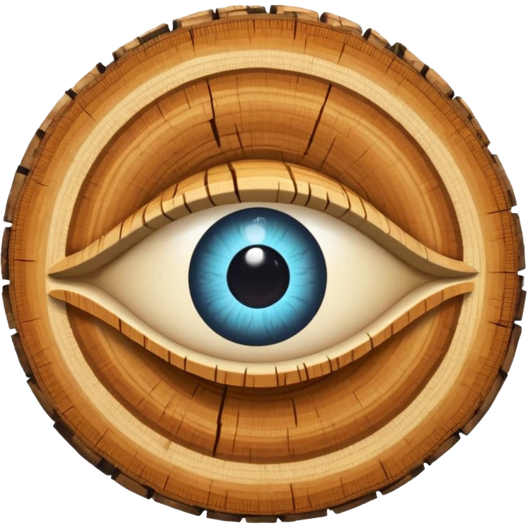 Third eye made of tree rings emoji