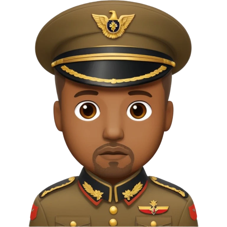 Kanye West inspired emoji wearing vintage German military uniform emoji
