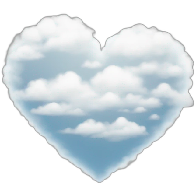 White heart in a cloud  emoji