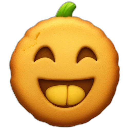 cookie avec un corps de citrouille emoji